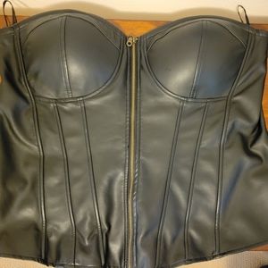 Torrid Faux Leather Corset Top - 3X